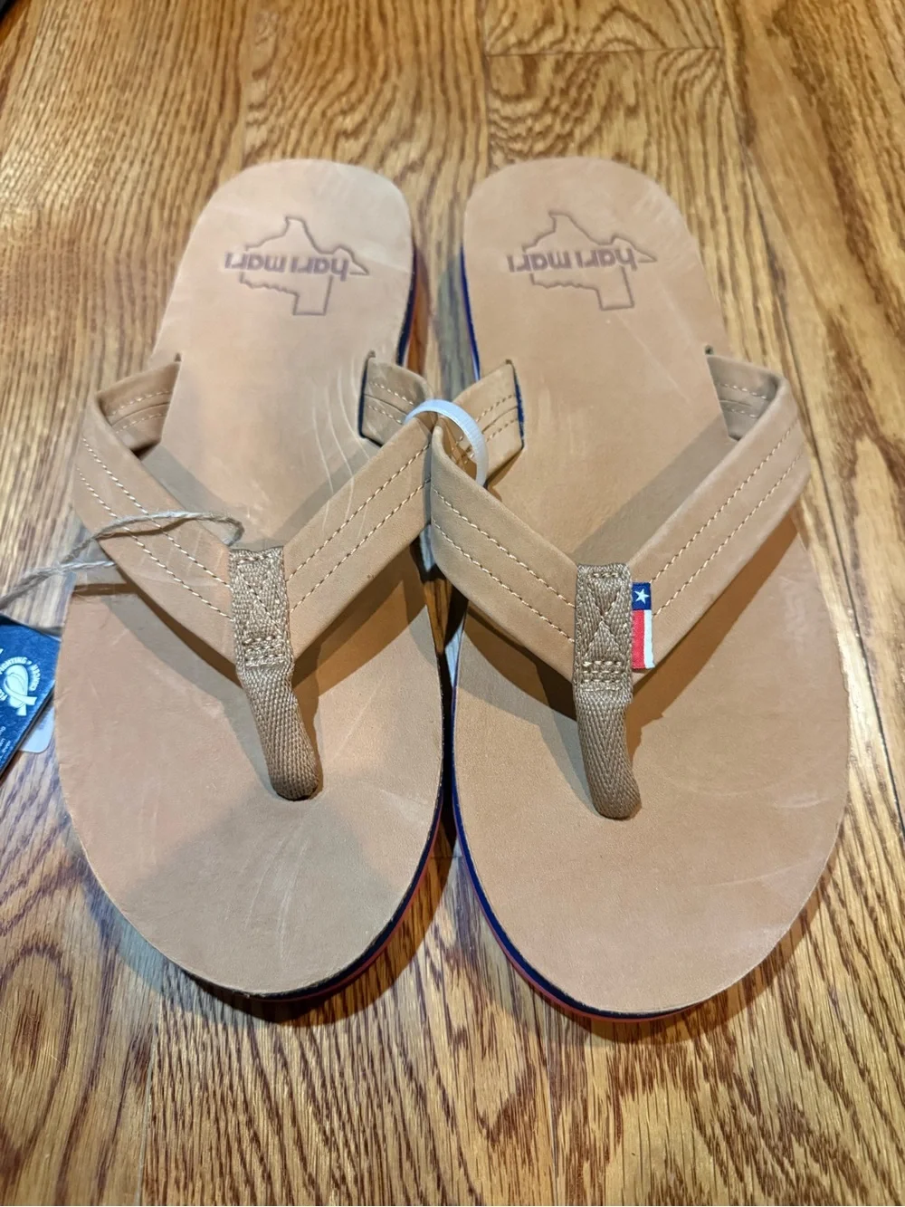 Harri Marri Sandals with Texas Flag Accent
